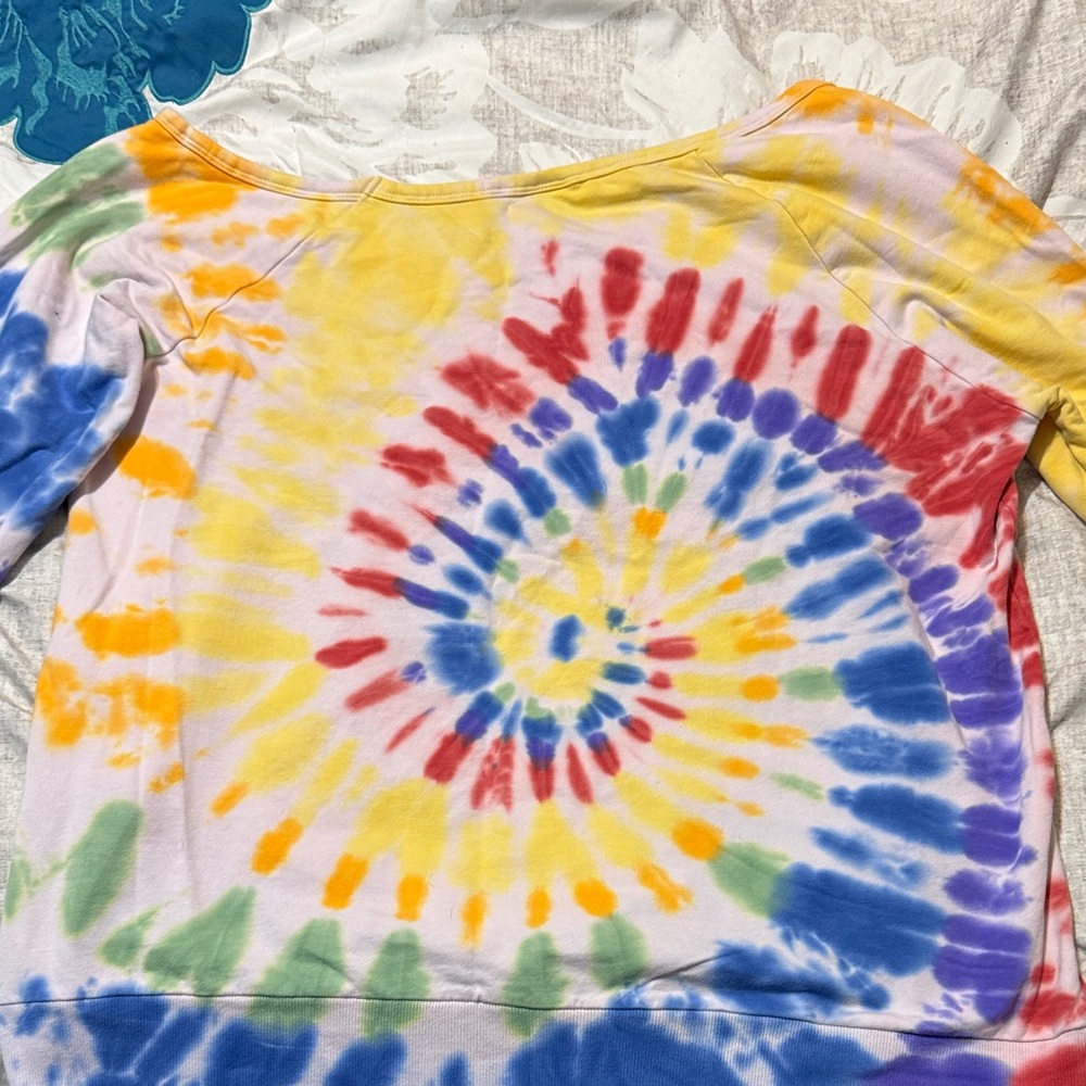 Torrid Tie-Dye Off the Shoulder Sweatshirt - Picture 4 of 6